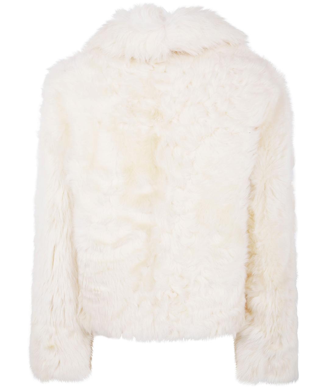 YVES SALOMON Белая меховая шуба, фото 3