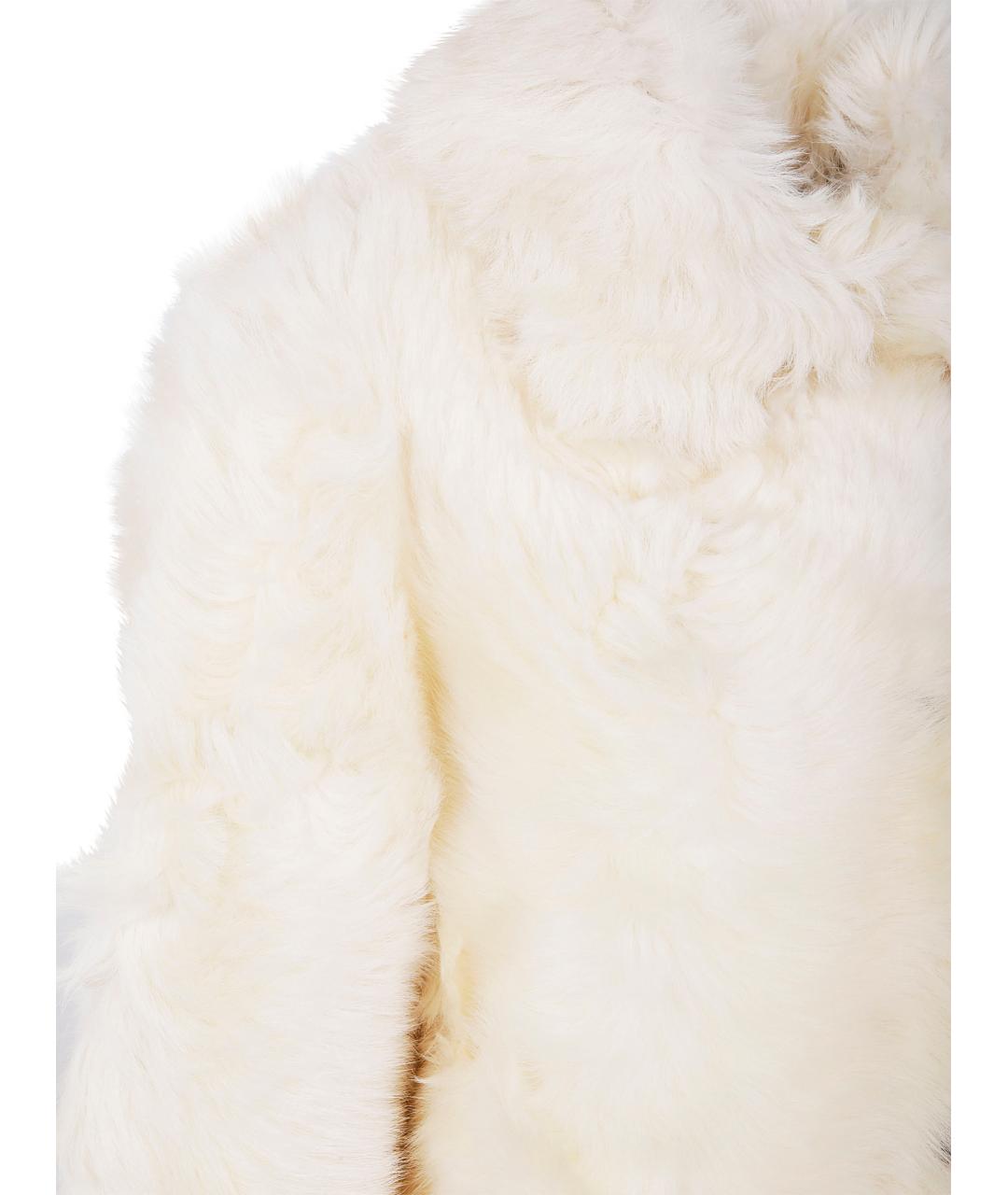 YVES SALOMON Белая меховая шуба, фото 5