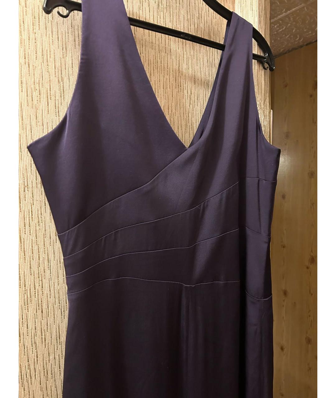 ARMANI COLLEZIONI Фиолетовое шелковое вечернее платье, фото 4