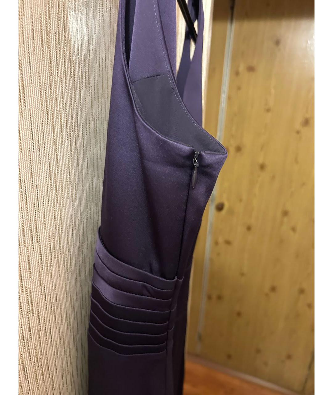 ARMANI COLLEZIONI Фиолетовое шелковое вечернее платье, фото 5