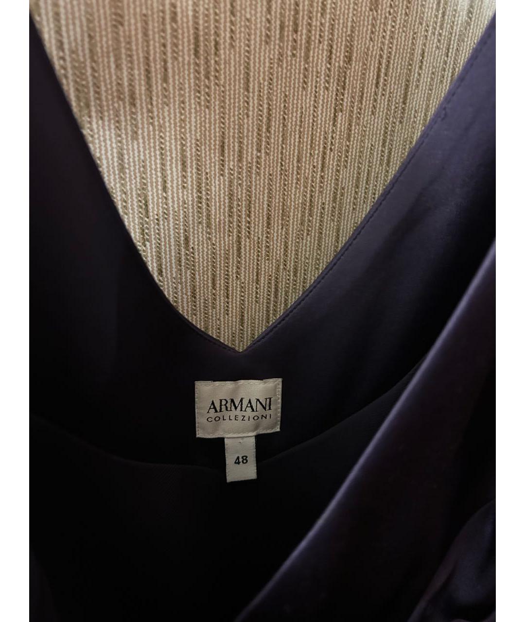 ARMANI COLLEZIONI Фиолетовое шелковое вечернее платье, фото 6