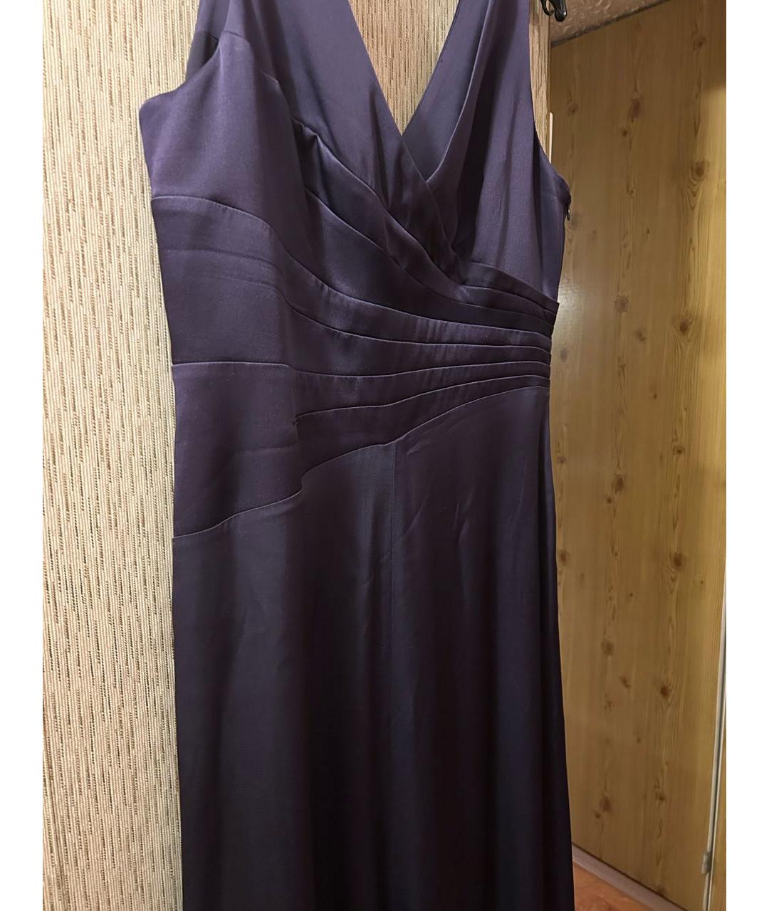 ARMANI COLLEZIONI Фиолетовое шелковое вечернее платье, фото 3