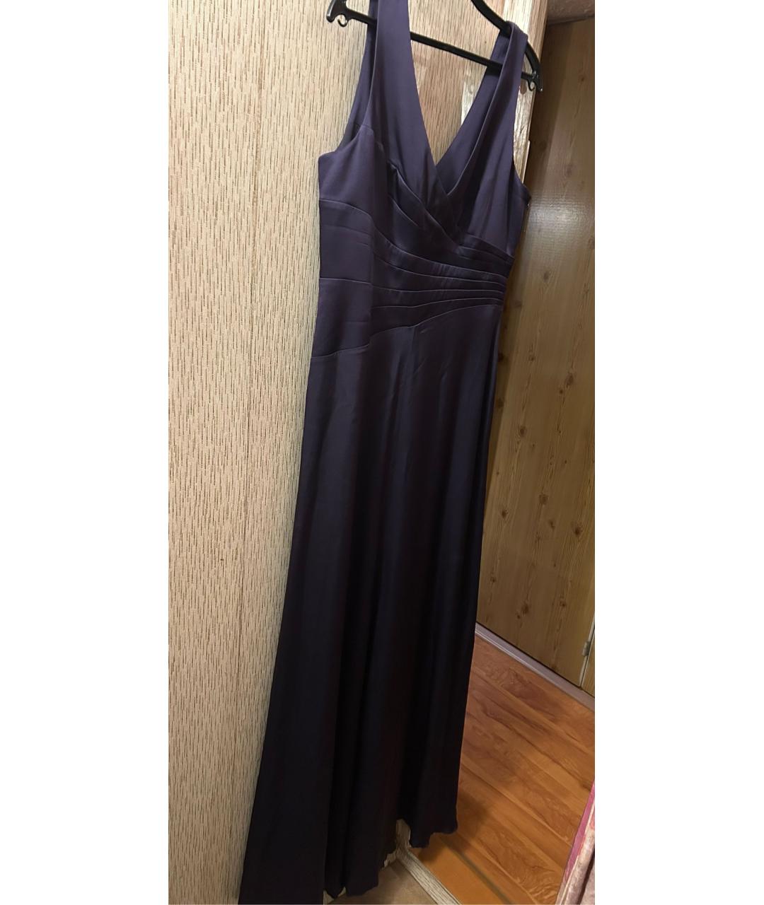 ARMANI COLLEZIONI Фиолетовое шелковое вечернее платье, фото 9