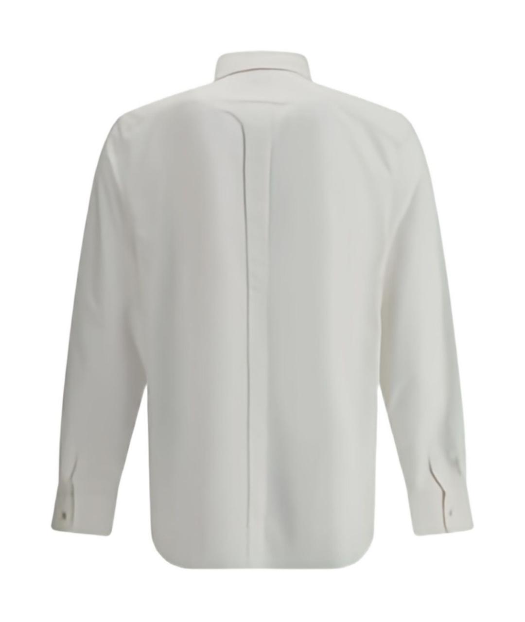 SAINT LAURENT Белая хлопковая кэжуал рубашка, фото 3