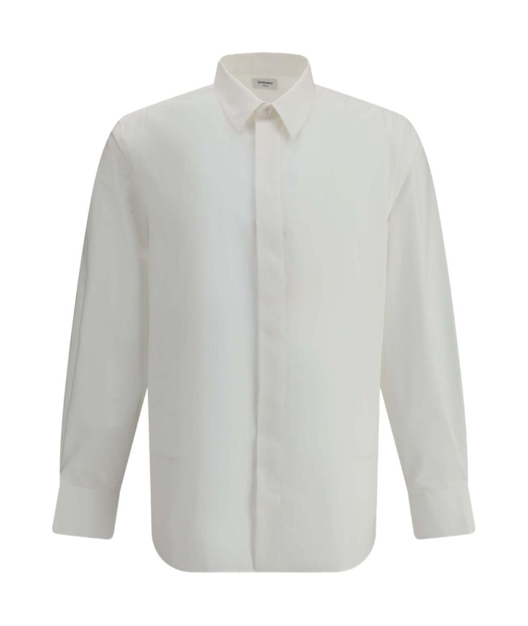 SAINT LAURENT Белая хлопковая кэжуал рубашка, фото 1