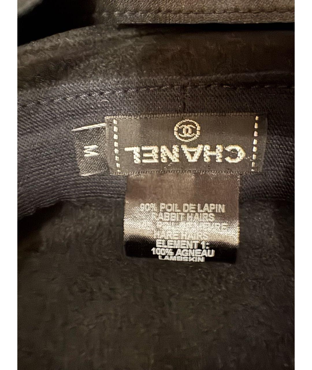 CHANEL Черная шерстяная шляпа, фото 4