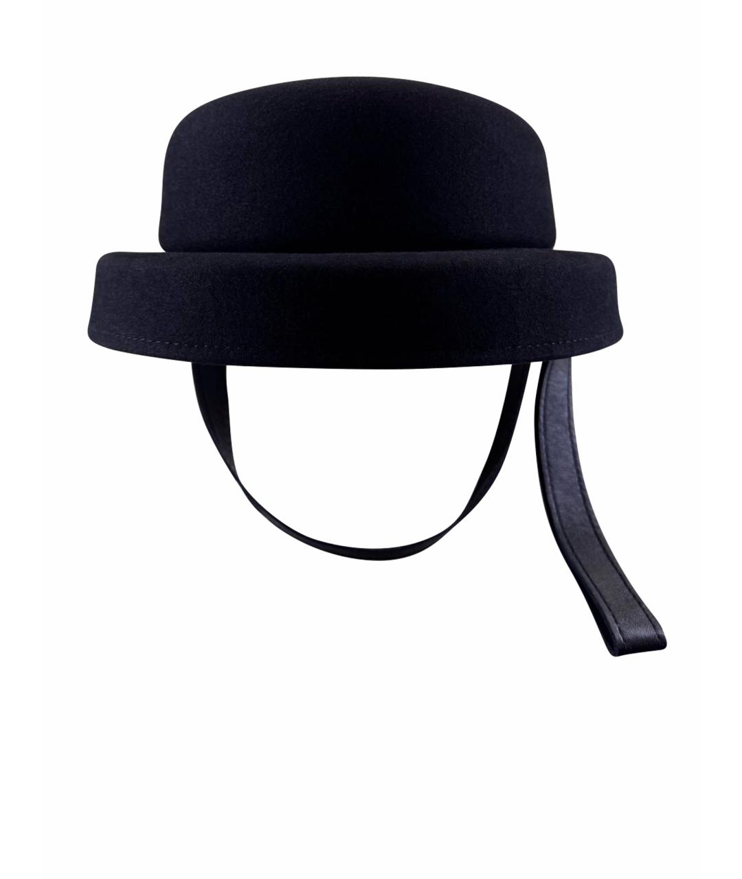 CHANEL Черная шерстяная шляпа, фото 1