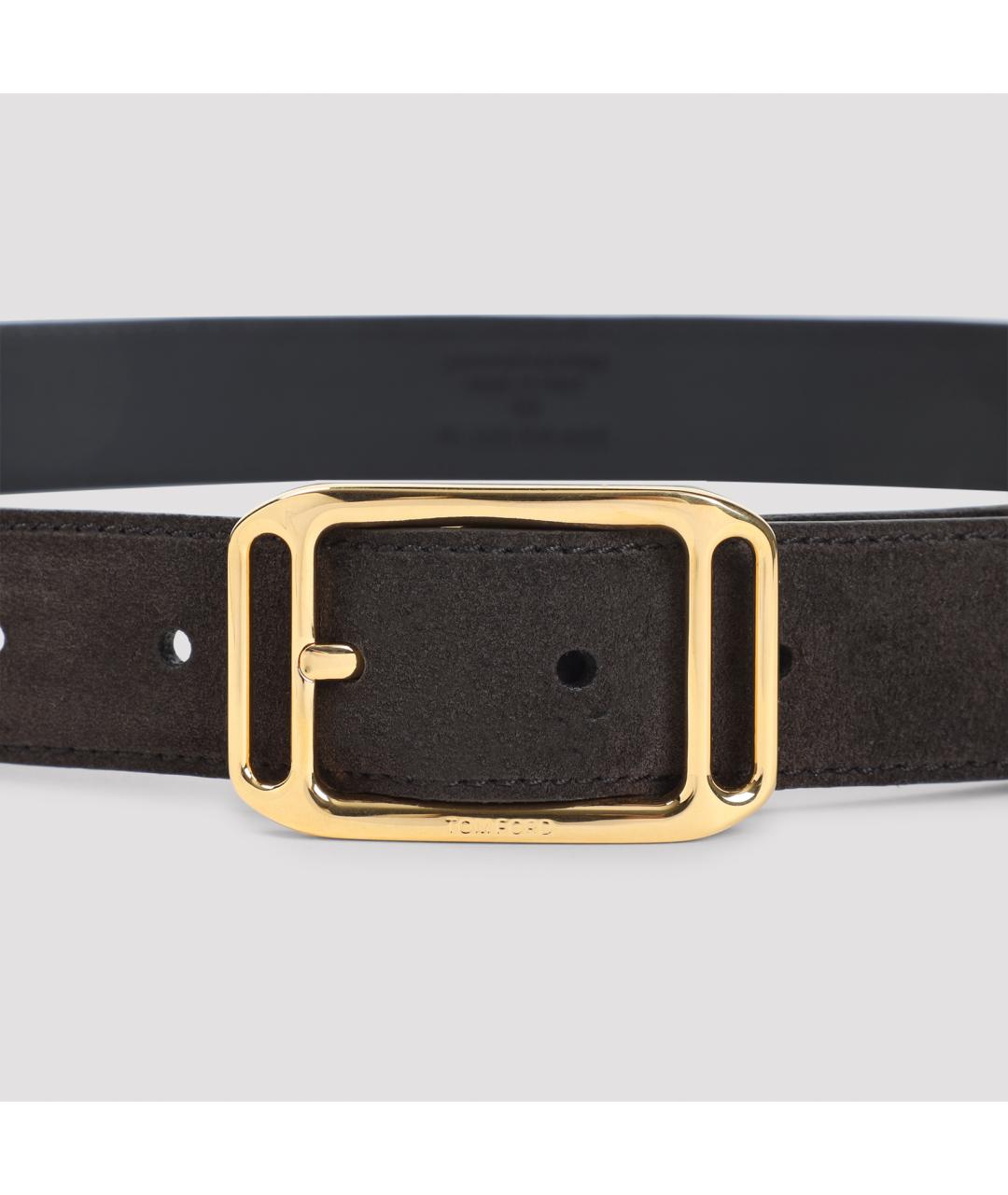 TOM FORD Коричневый кожаный ремень, фото 3