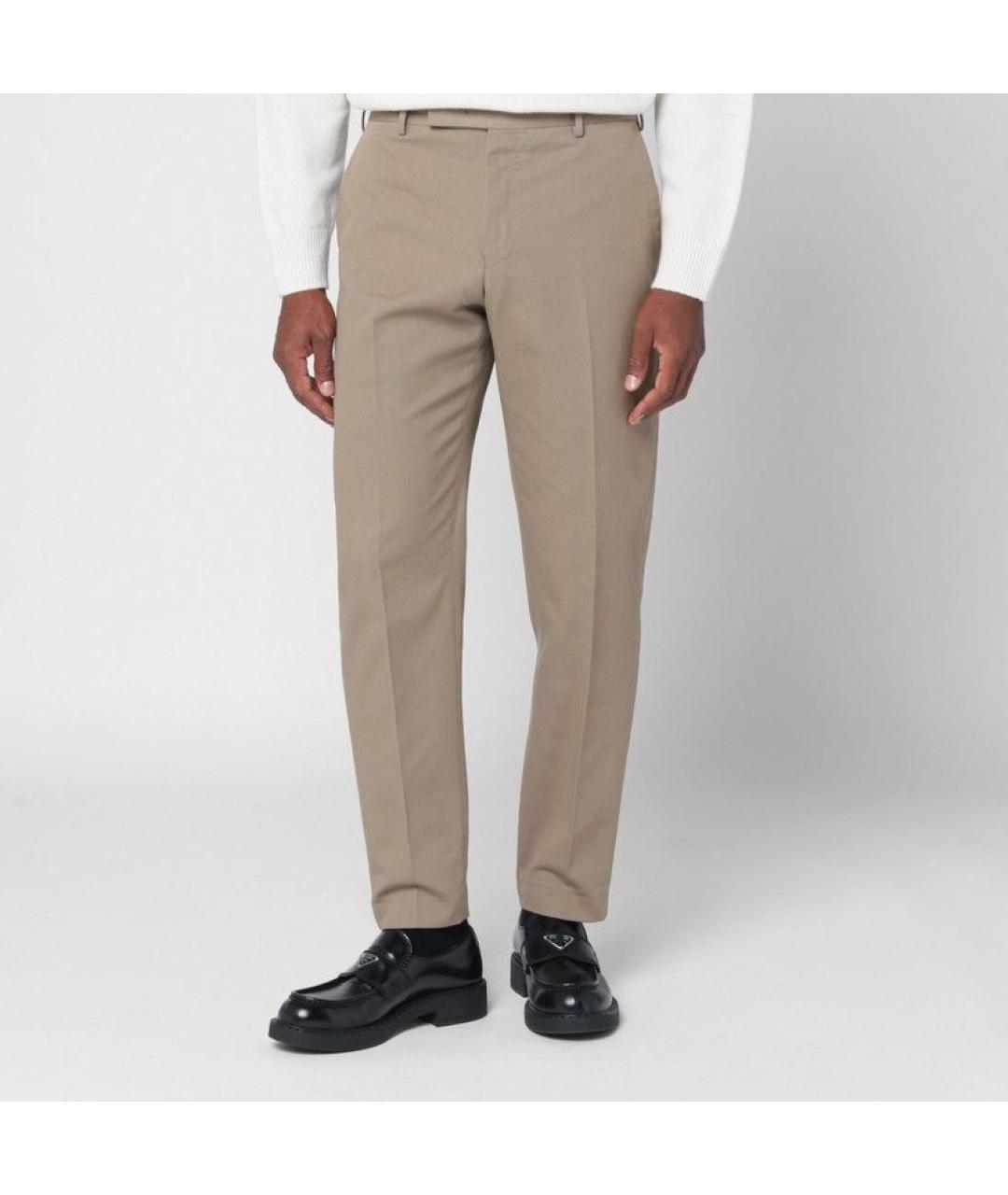 PT TORINO Бежевые хлопковые повседневные брюки, фото 2