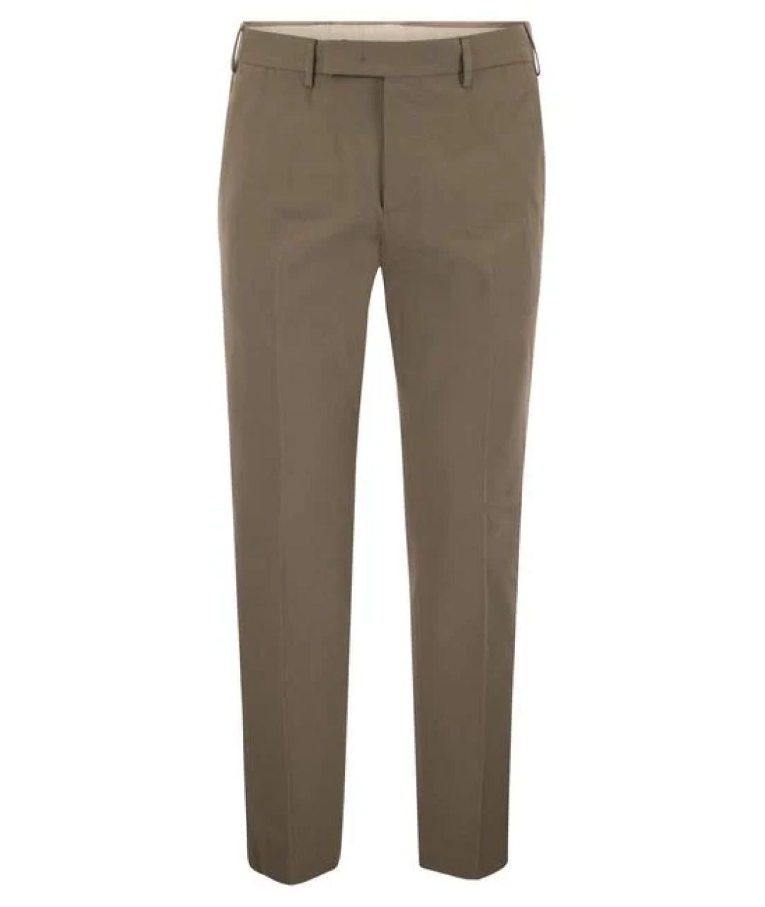 PT TORINO Бежевые хлопковые повседневные брюки, фото 1