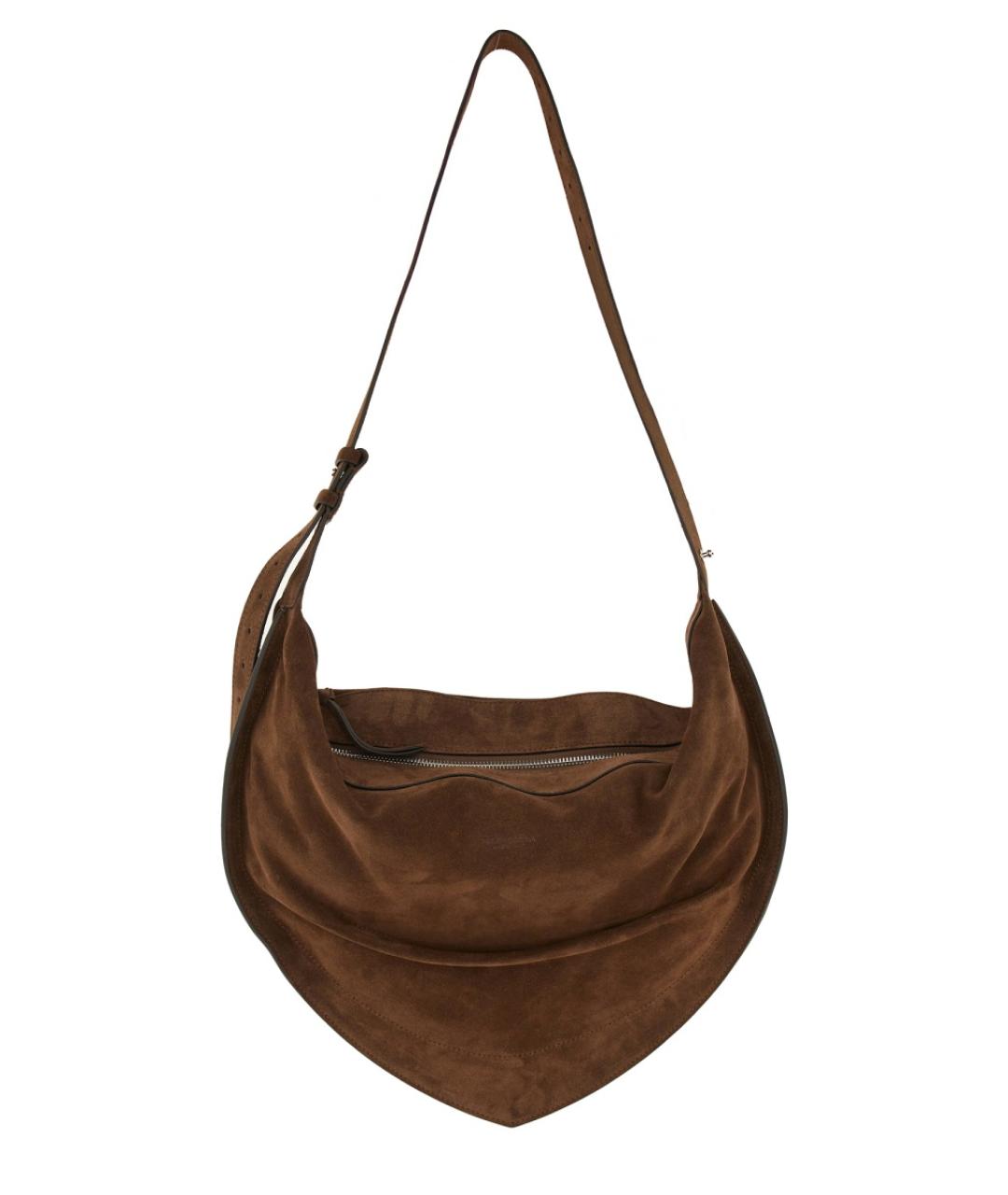 FEDERICO CINA Коричневая замшевая сумка с короткими ручками, фото 2