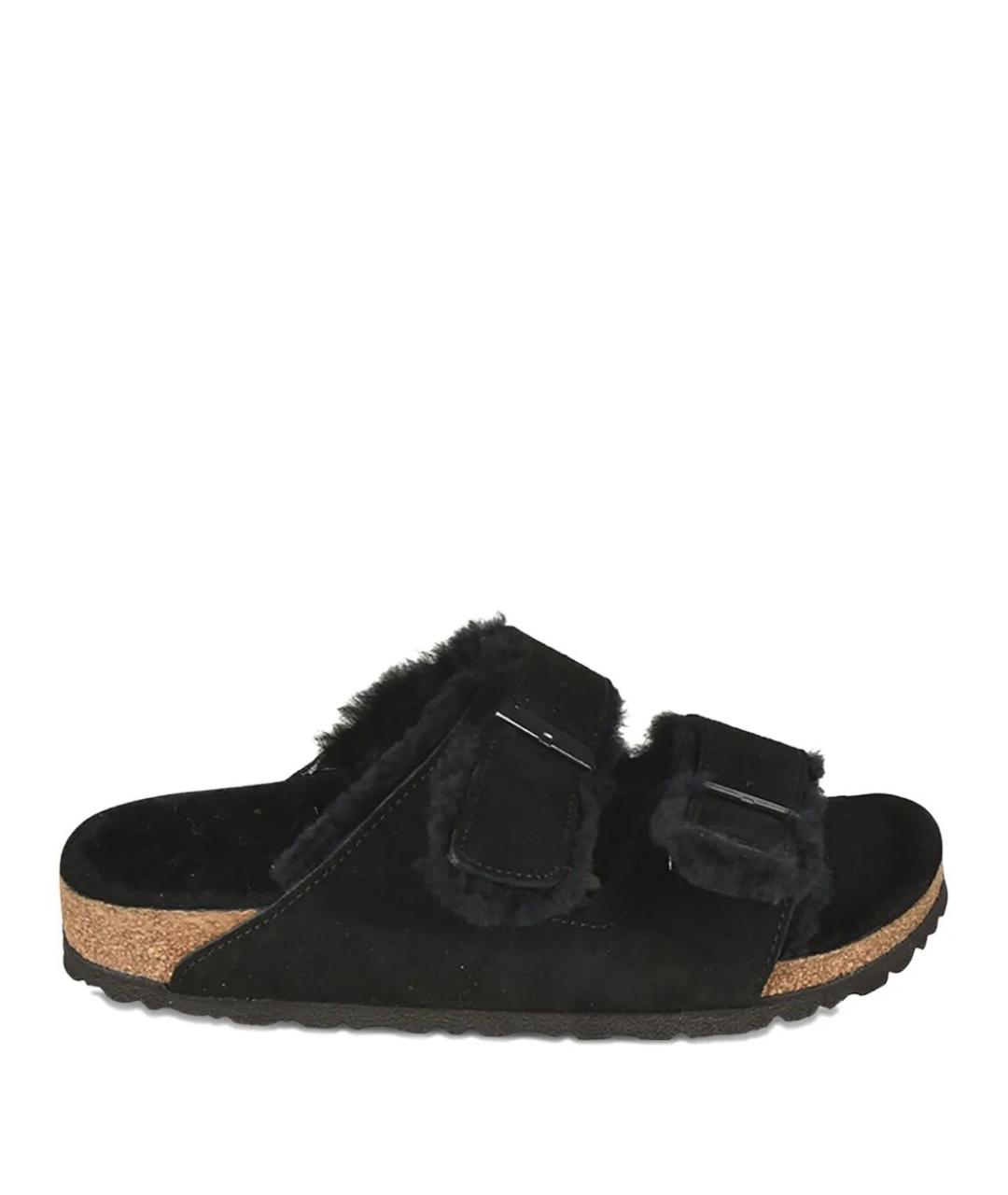 BIRKENSTOCK Черные замшевые сандалии, фото 1