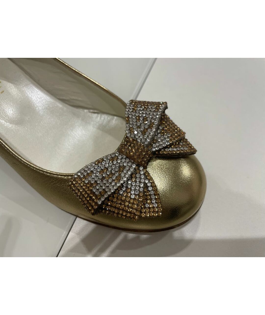 MISSOURI Золотые кожаные туфли, фото 5