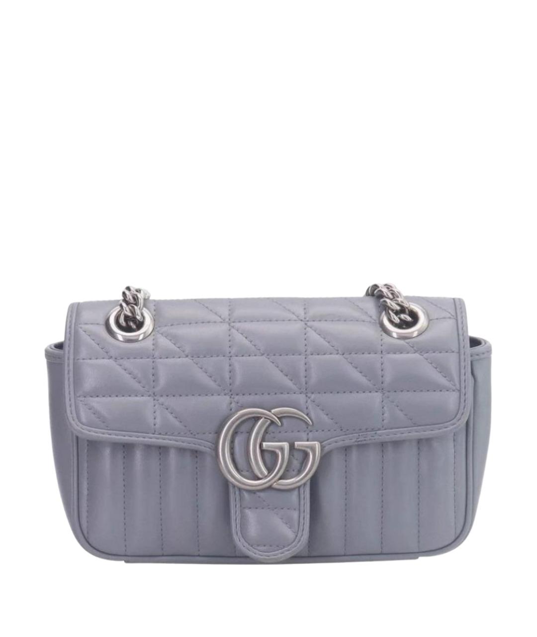 GUCCI Фиолетовая кожаная сумка через плечо, фото 1