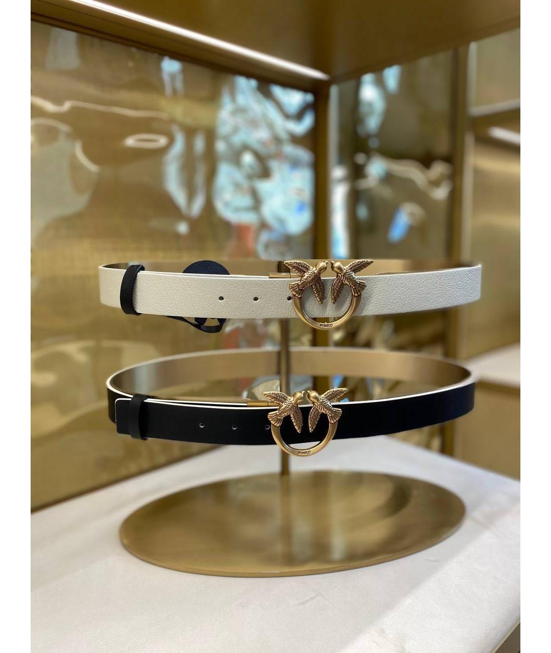 PINKO Черный кожаный ремень, фото 6