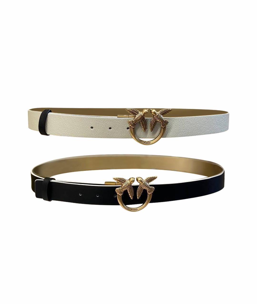 PINKO Черный кожаный ремень, фото 1