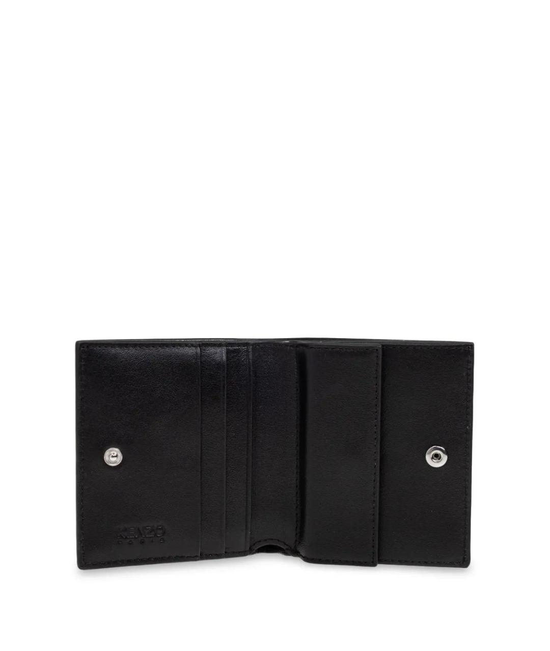 KENZO Черный кожаный кошелек, фото 3