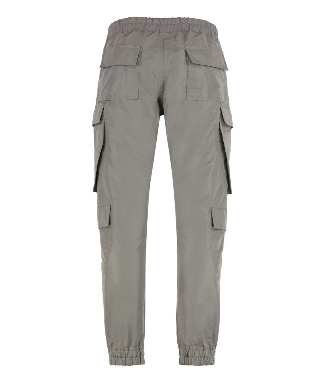 RICK OWENS Серые полиамидовые повседневные брюки, фото 2