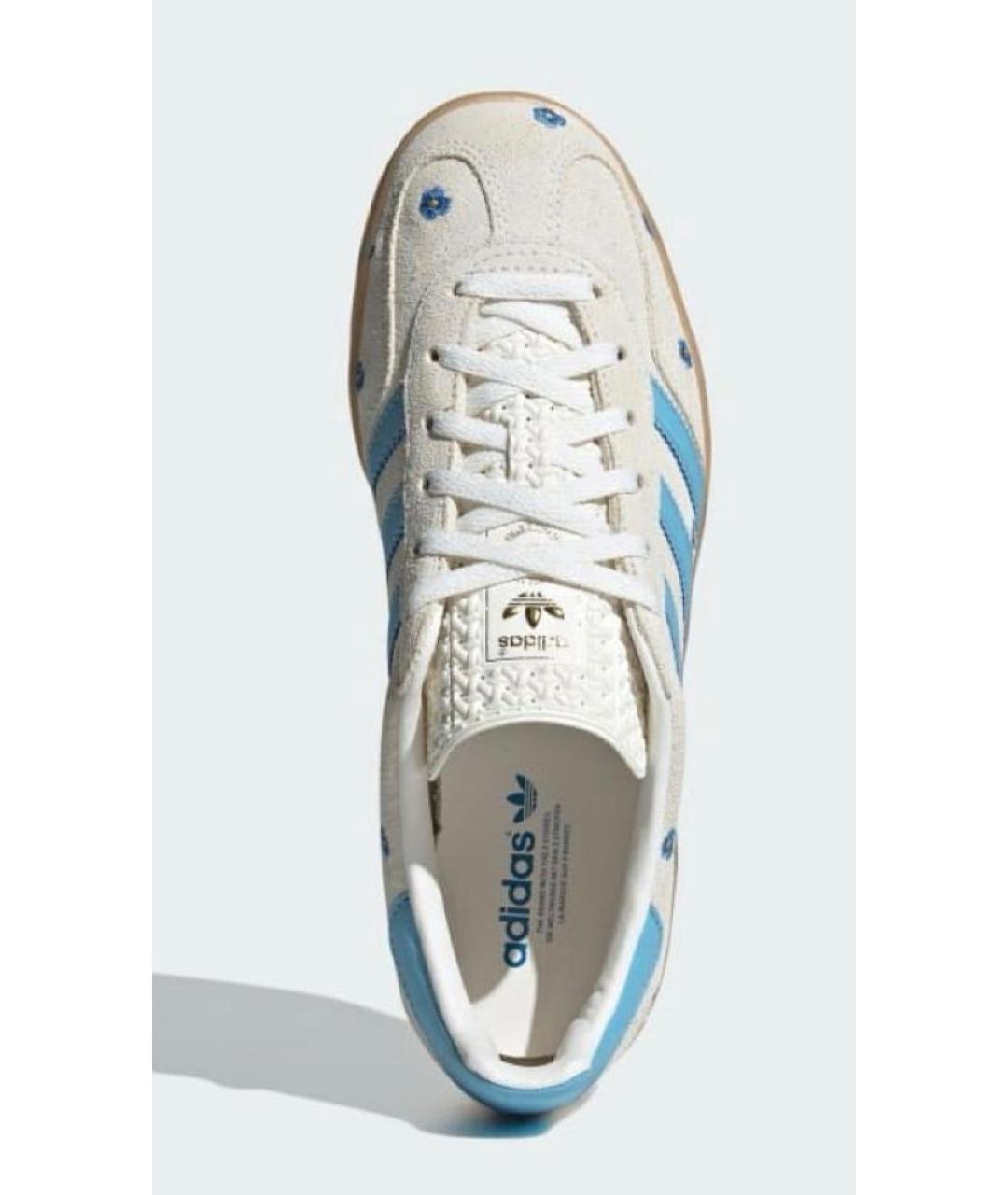 ADIDAS Бежевые кожаные кеды, фото 2