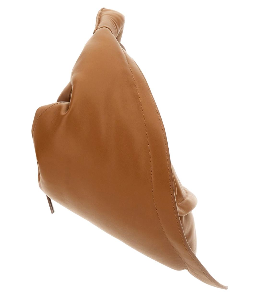 FEDERICO CINA Коричневая кожаная сумка с короткими ручками, фото 5