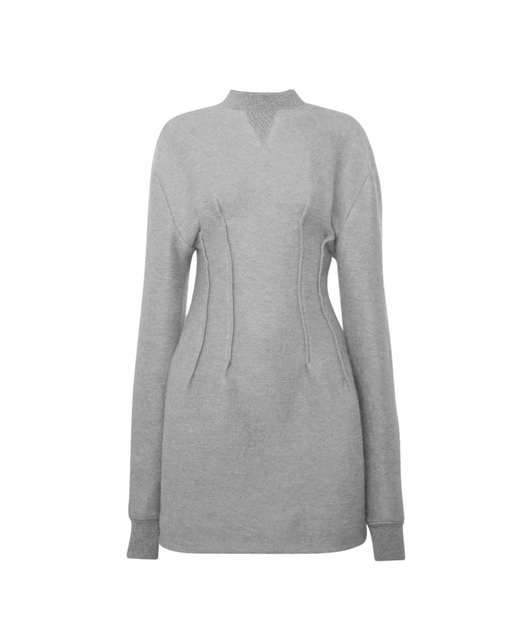 J.W.ANDERSON Серое шерстяное повседневное платье, фото 1