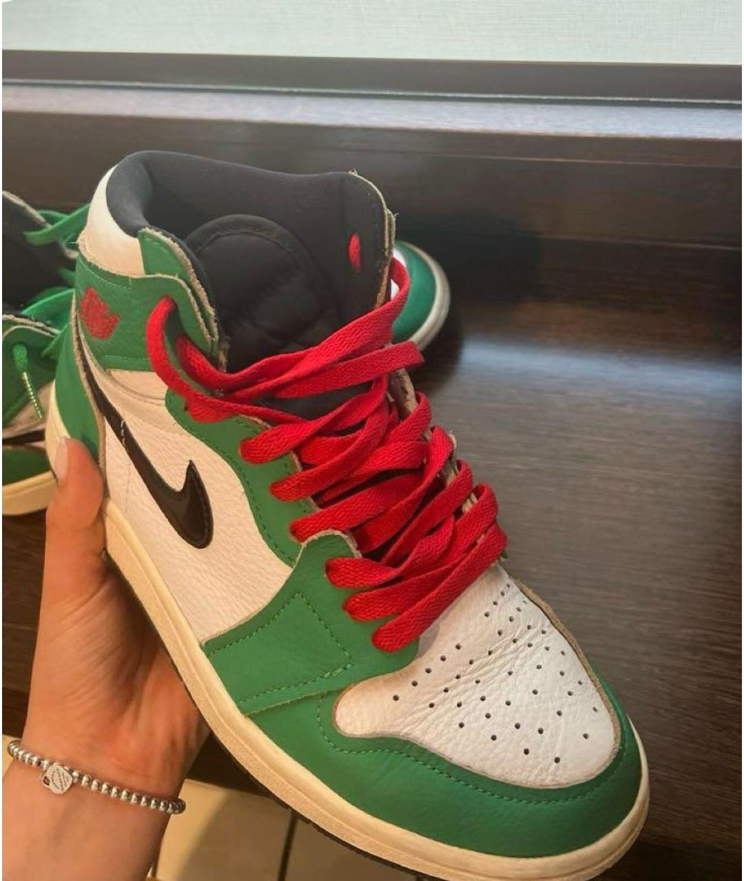 JORDAN Зеленые кроссовки, фото 4