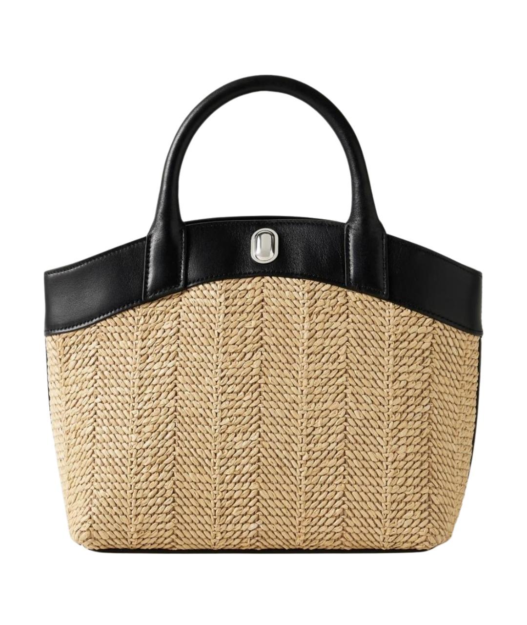 Savette Бежевая пелетеная сумка с короткими ручками, фото 1