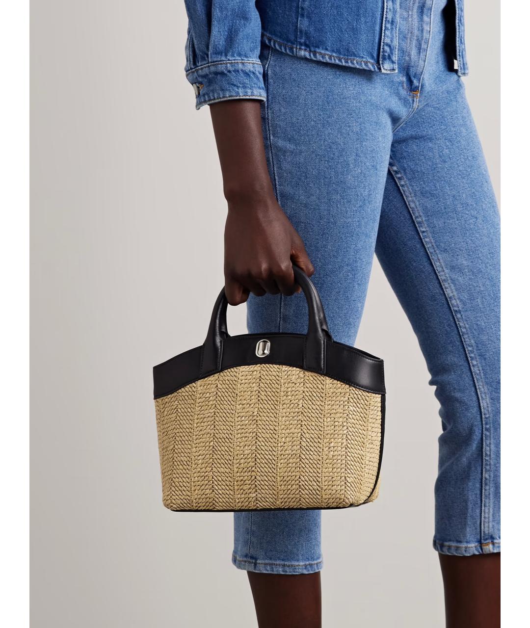 Savette Бежевая пелетеная сумка с короткими ручками, фото 2