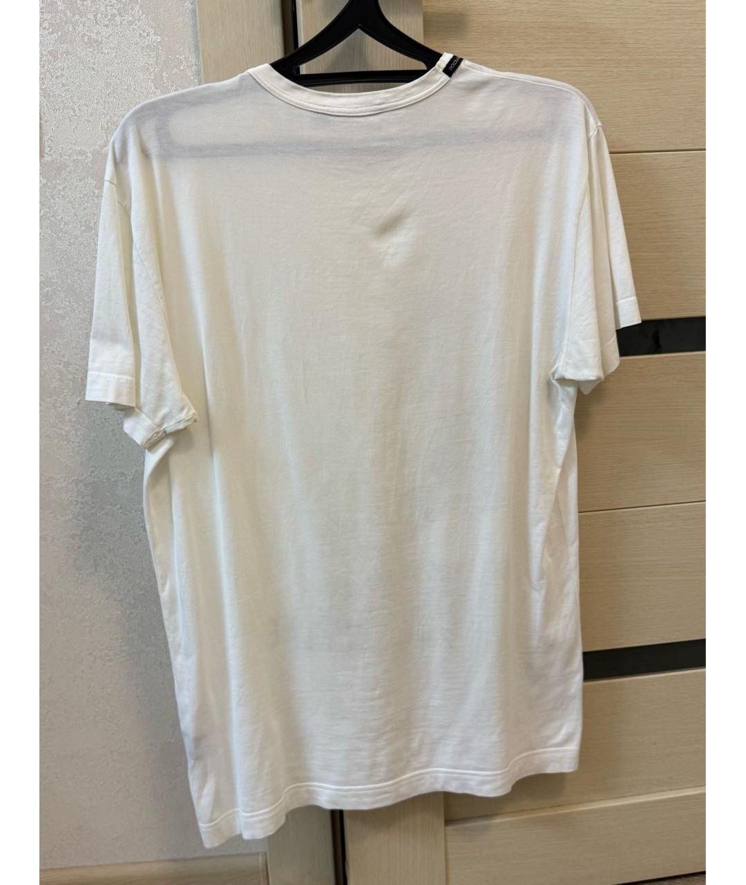 DOLCE&GABBANA Белая хлопковая футболка, фото 2