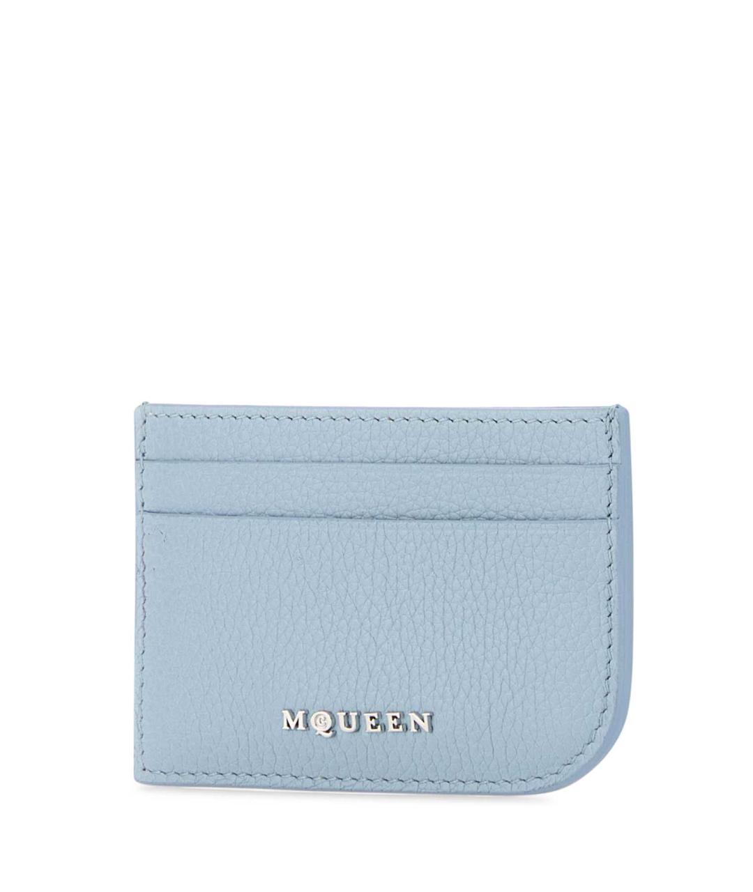 ALEXANDER MCQUEEN Голубой кожаный кардхолдер, фото 2