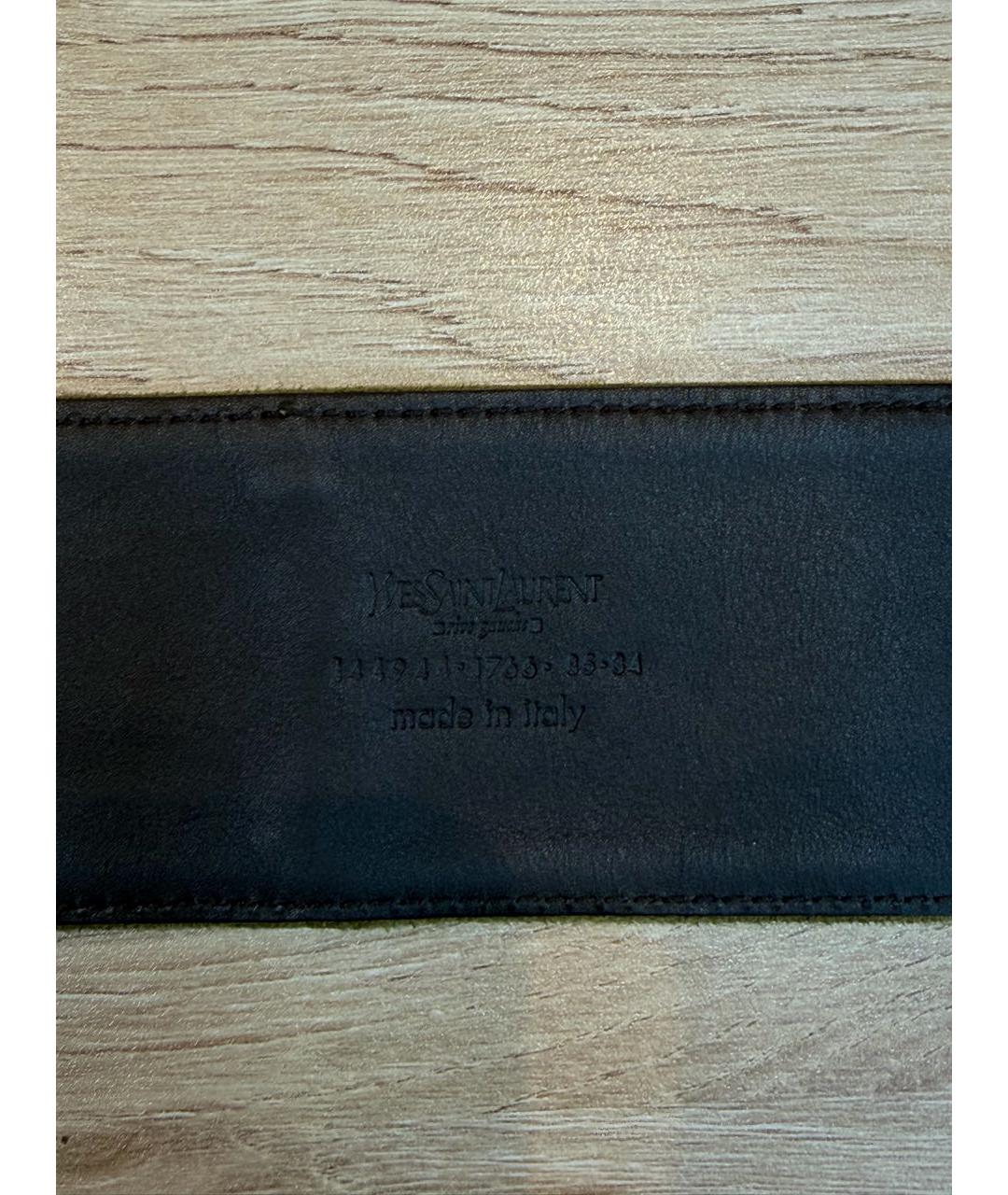 SAINT LAURENT Хаки замшевый ремень, фото 4