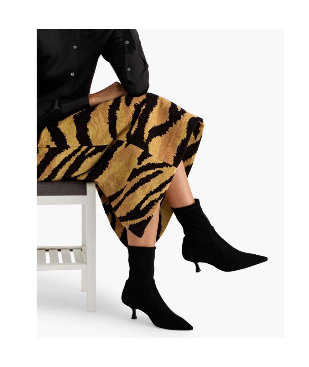 STUART WEITZMAN Черные замшевые ботильоны, фото 6