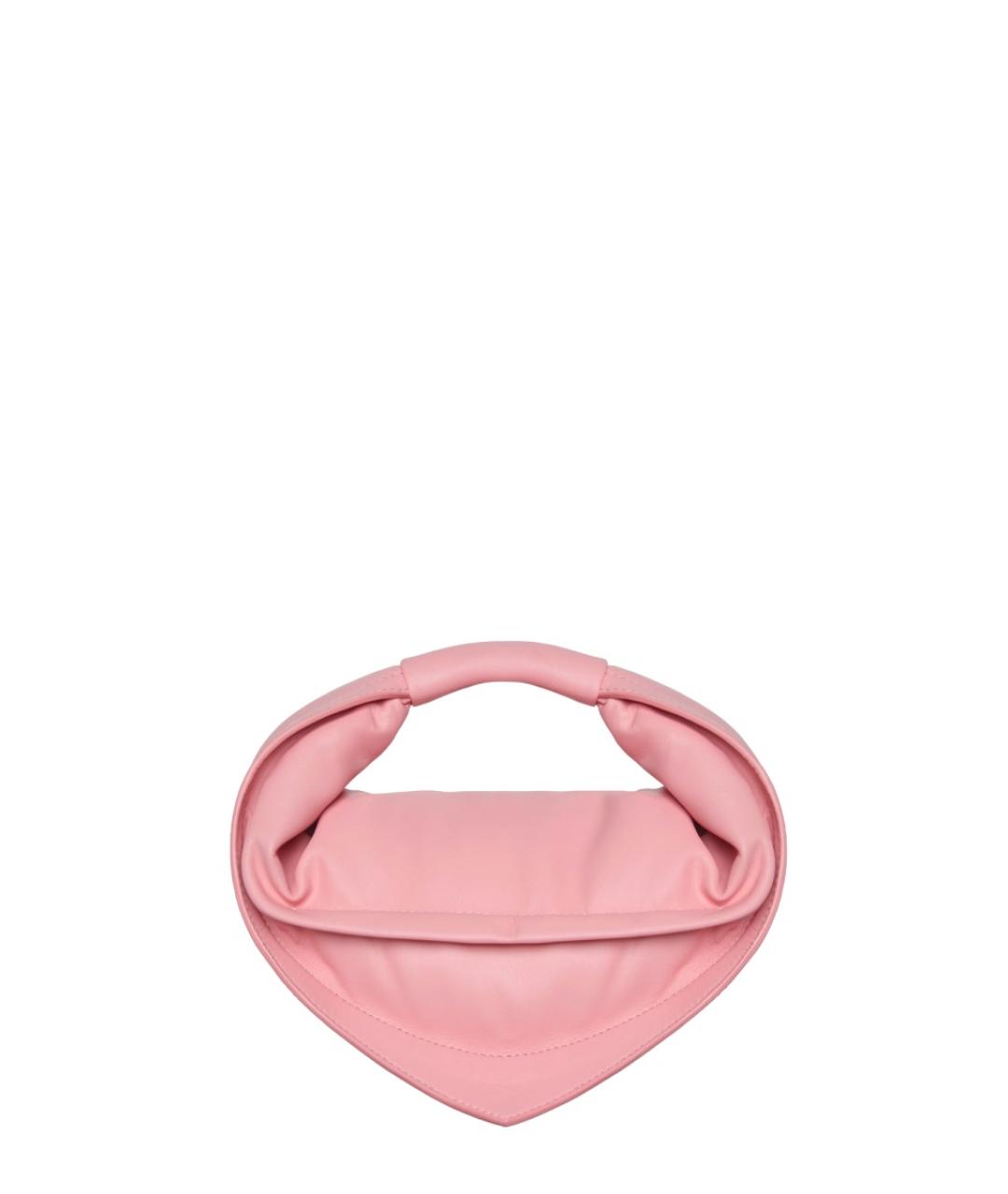 FEDERICO CINA Розовая кожаная сумка с короткими ручками, фото 1