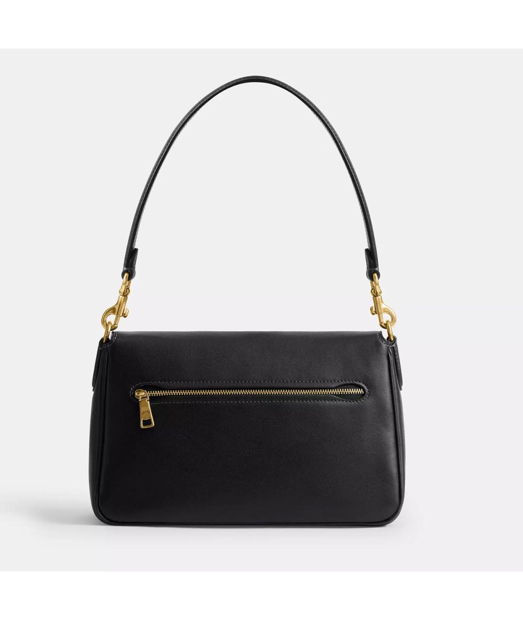 COACH Черная кожаная сумка через плечо, фото 3