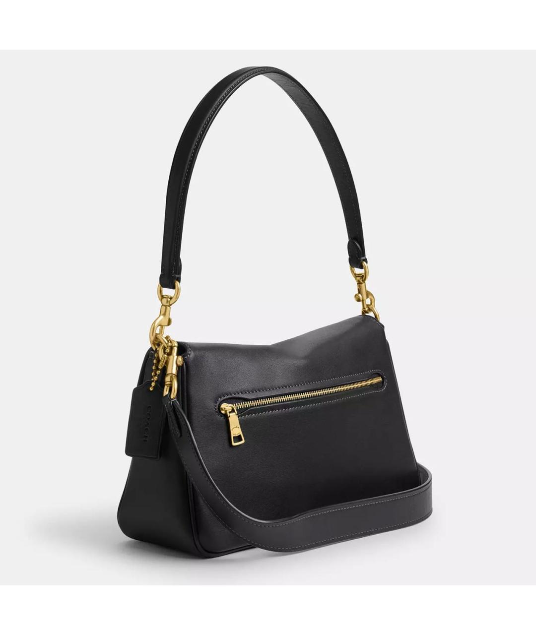 COACH Черная кожаная сумка через плечо, фото 2