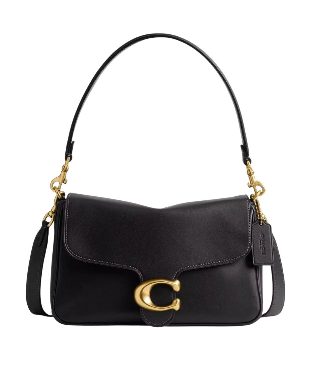 COACH Черная кожаная сумка через плечо, фото 1