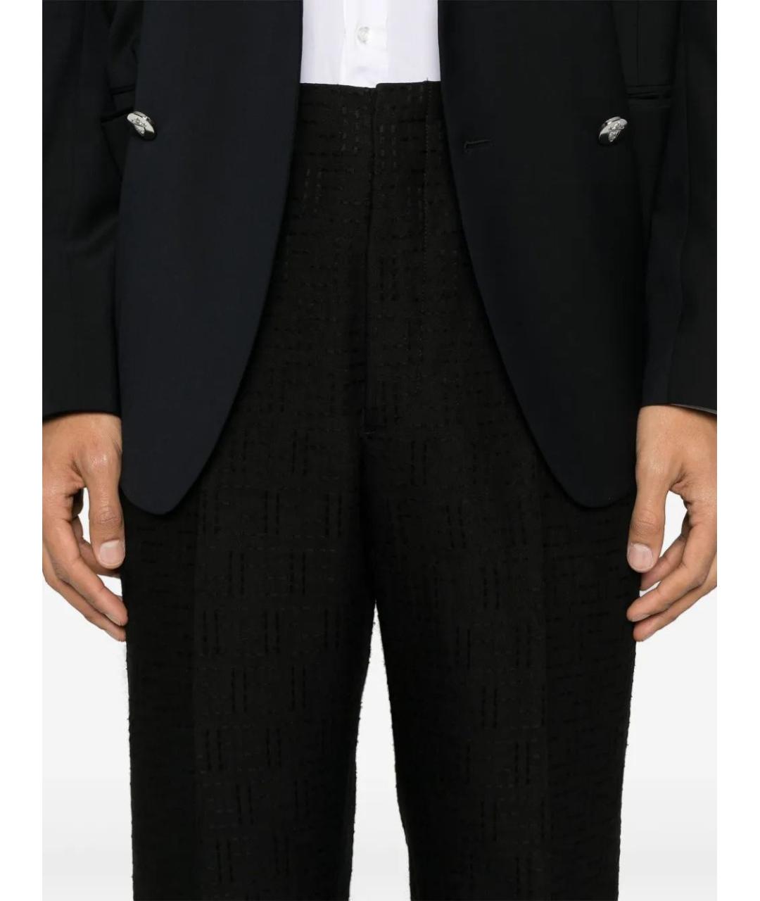 FENDI Черные льняные повседневные брюки, фото 5