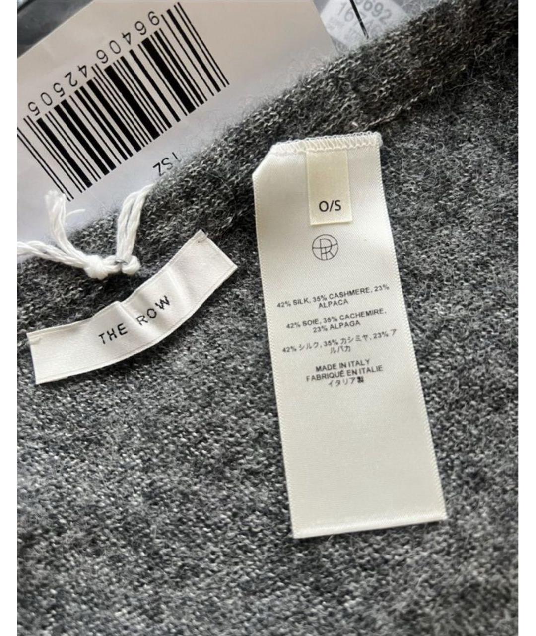 THE ROW Серый кашемировый платок, фото 3