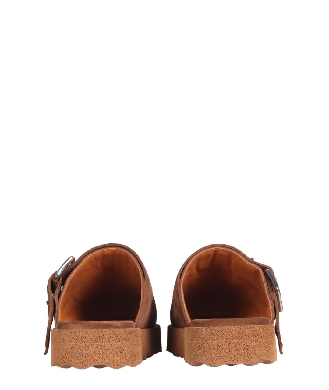 OFF-WHITE Коричневые замшевые сандалии, фото 3