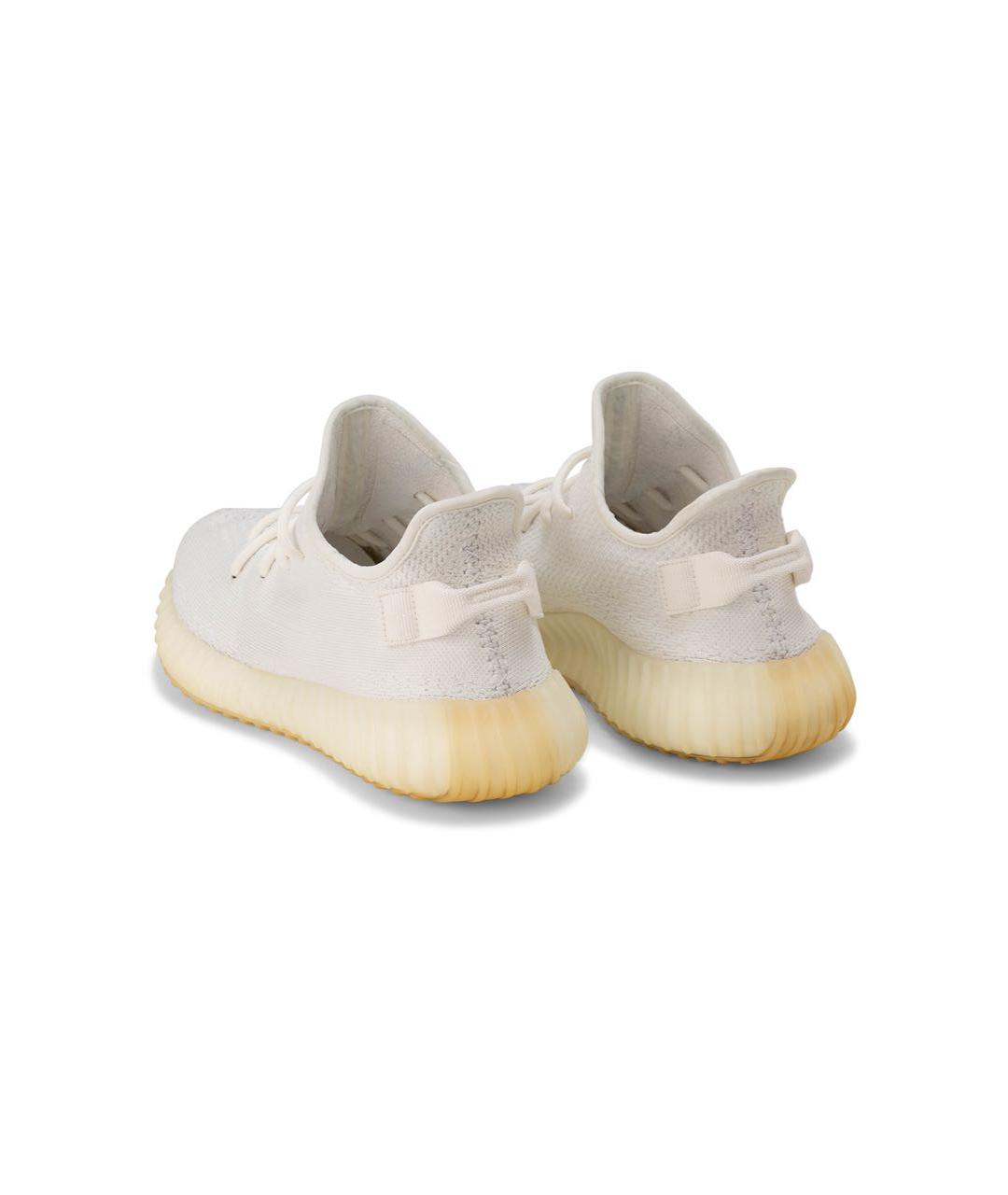 ADIDAS YEEZY Белые текстильные низкие кроссовки / кеды, фото 4