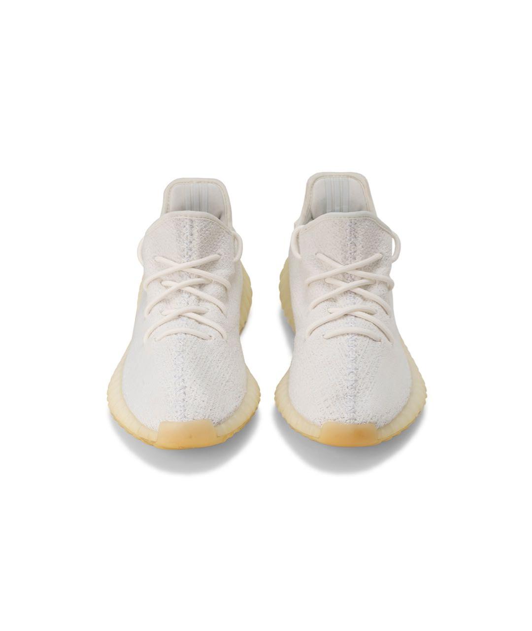 ADIDAS YEEZY Белые текстильные низкие кроссовки / кеды, фото 2