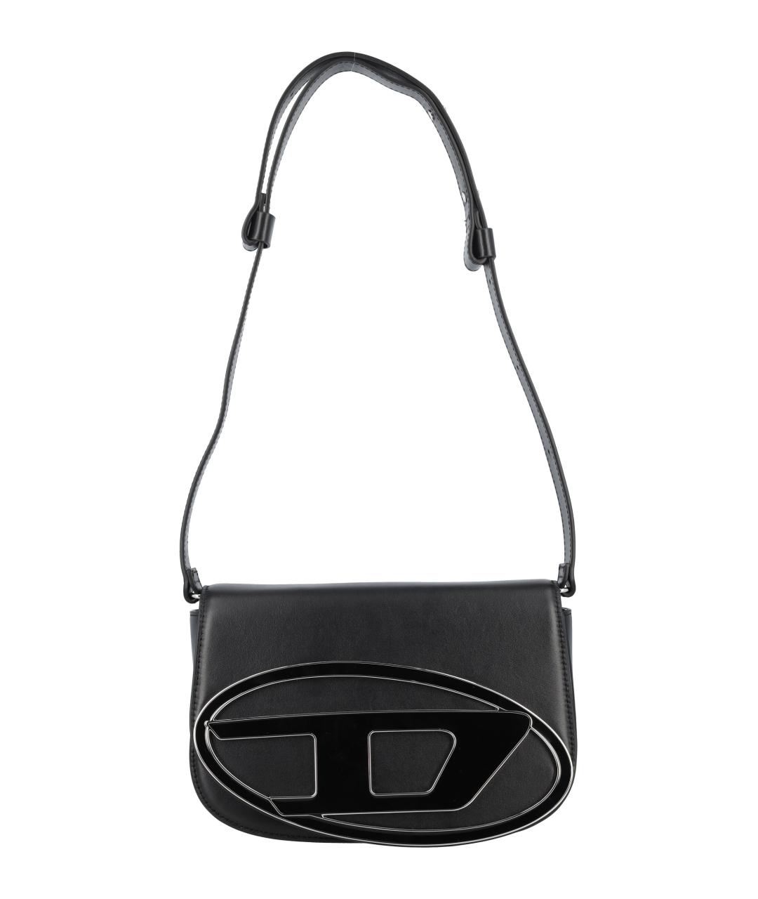 DIESEL Черная кожаная сумка через плечо, фото 1