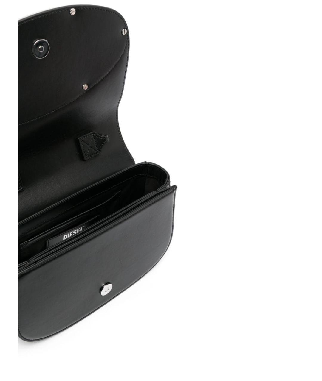 DIESEL Черная кожаная сумка через плечо, фото 5