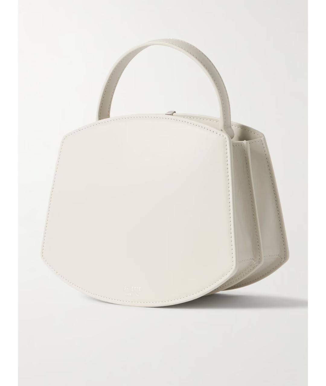 Savette Бежевая кожаная сумка с короткими ручками, фото 3