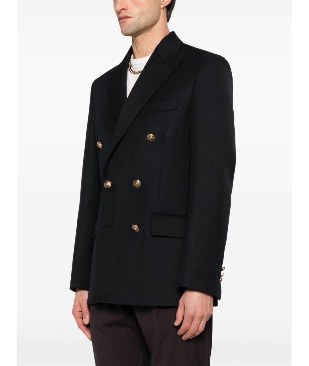 GOLDEN GOOSE DELUXE BRAND Темно-синий шерстяной пиджак, фото 5
