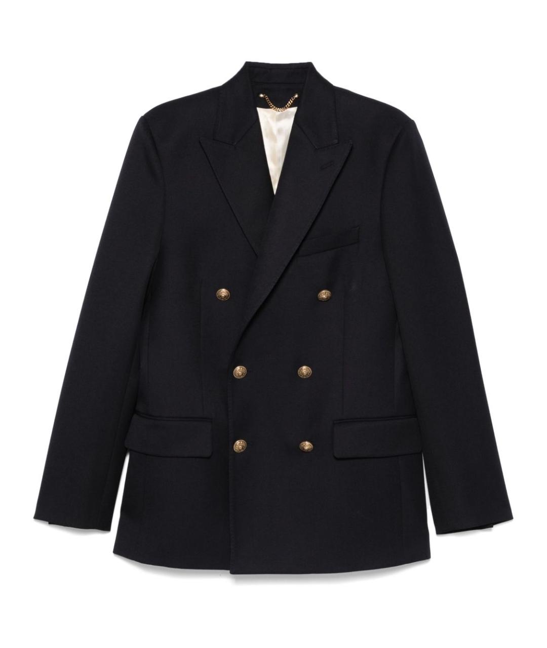 GOLDEN GOOSE DELUXE BRAND Темно-синий шерстяной пиджак, фото 1