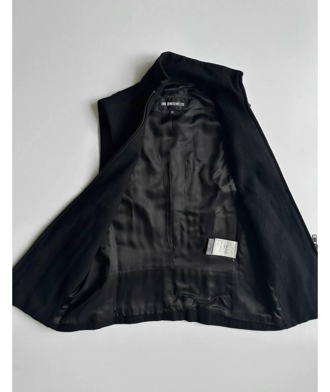 ANN DEMEULEMEESTER Черный хлопковый жилет, фото 4