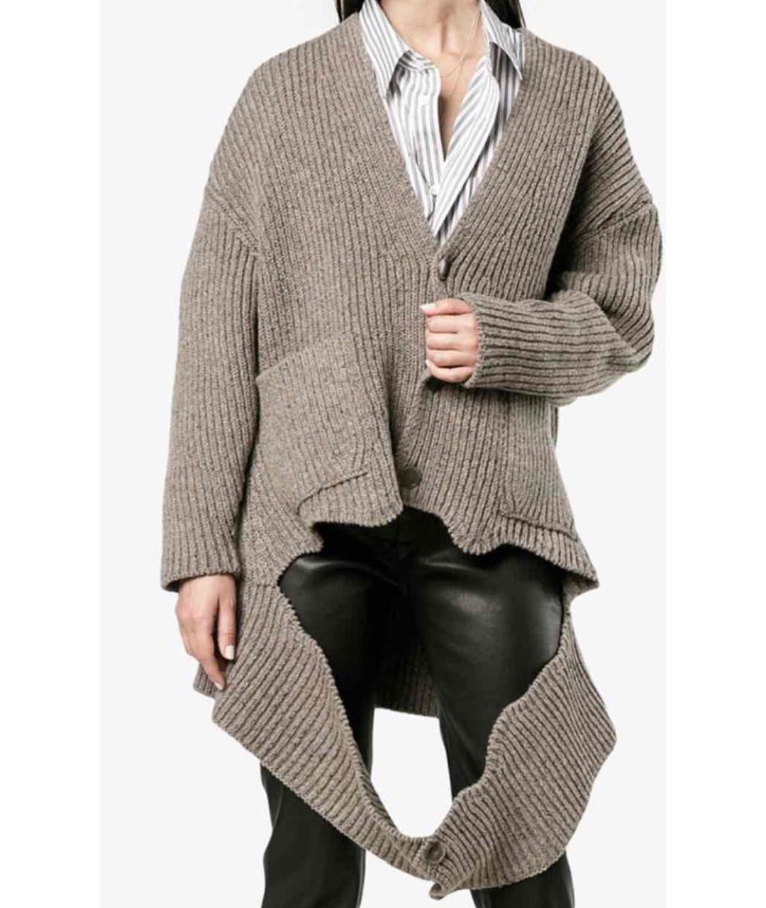 BALENCIAGA Бежевый шерстяной кардиган, фото 2