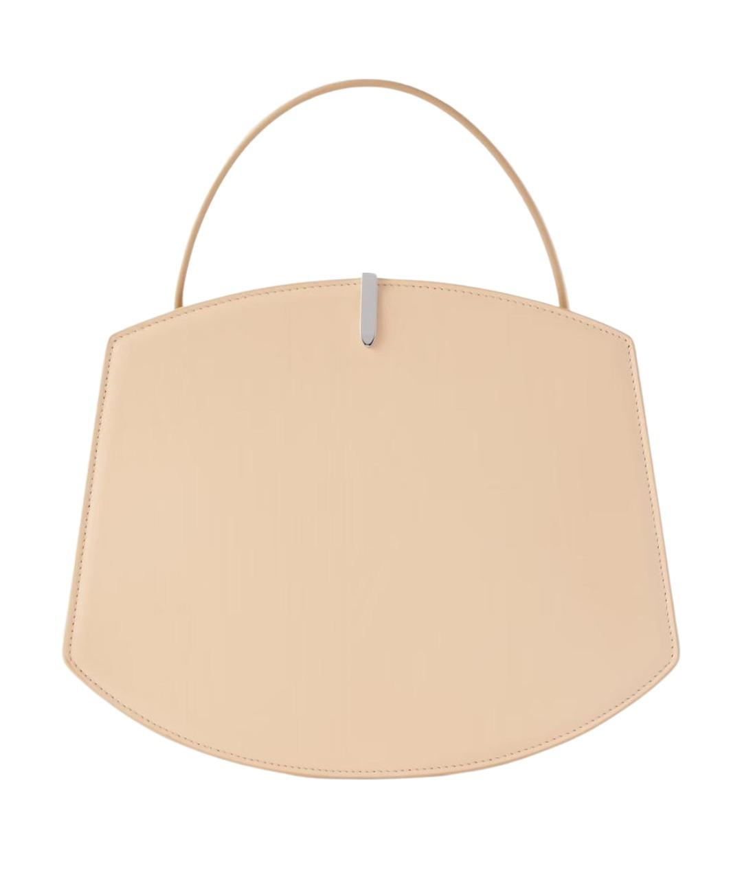 Savette Бежевая кожаная сумка с короткими ручками, фото 1