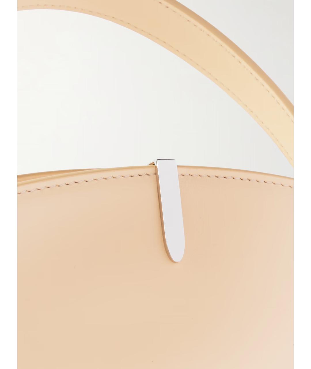 Savette Бежевая кожаная сумка с короткими ручками, фото 5